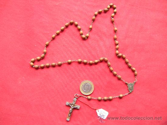 Antig&uuml;edades: ANTIGUO ROSARIO CUENTAS DE SEMILLA - Foto 2