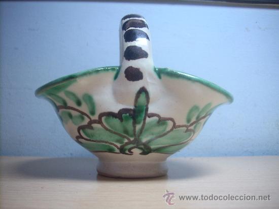 Antig&uuml;edades: CESTA DE CERAMICA PUNTER (TERUEL)&iexcl;&iexcl; - Foto 1