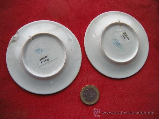 Antig&uuml;edades: 2 PLATOS EN MINIATURA CASA DE MU&Ntilde;ECA - Foto 2