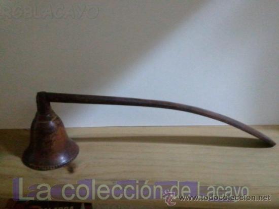 Antiques: APAGADOR DE VELAS DE METAL 20CMTS APROX.