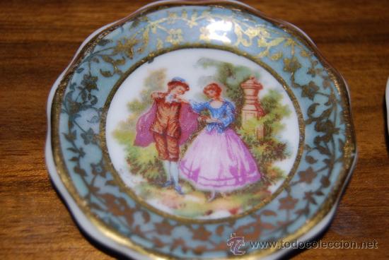 Antig&uuml;edades: PAREJA DE PLATITOS DE PORCELANA - Foto 3