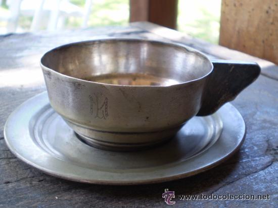 Antiquit&eacute;s: TAZA Y PLATO ANTIGUO