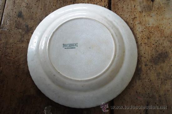 Antig&uuml;edades: ANTIGUO PLATO ESTAMPADO EN VERDE. S XIX. - Foto 2