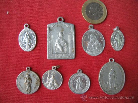 Antig&uuml;edades: MEDALLA DE ALUMINIO. LOTE DE 8 DISTINTAS - Foto 2