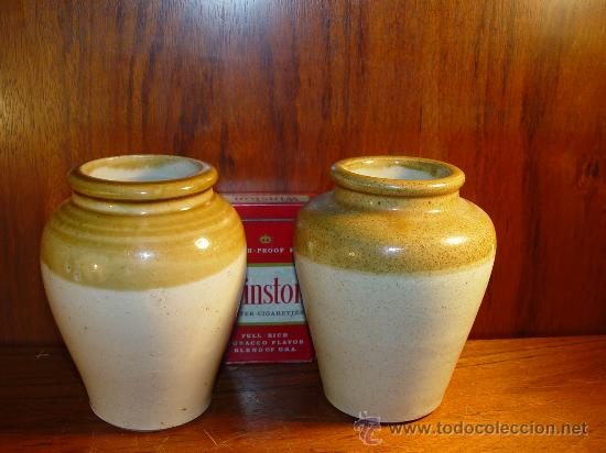 Antig&uuml;edades: DOS ORZAS CERAMICAS DE GRES - PEQUE&Ntilde;AS - DE COLECCION - 12 CM. - - Foto 3