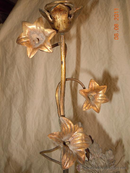 Antig&uuml;edades: CANDELABRO DE BRONCE 3 VELAS FINALES XIX - Foto 6