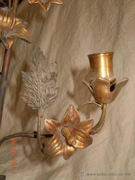 Antig&uuml;edades: CANDELABRO DE BRONCE 3 VELAS FINALES XIX - Foto 5