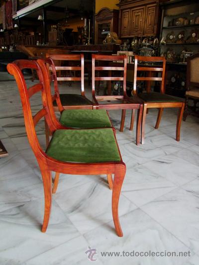 Antig&uuml;edades: A restaurar !CINCO SILLAS EN CEREZO REF.4937 - Foto 4