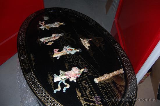 Antig&uuml;edades: mesa china con marfil - Foto 5