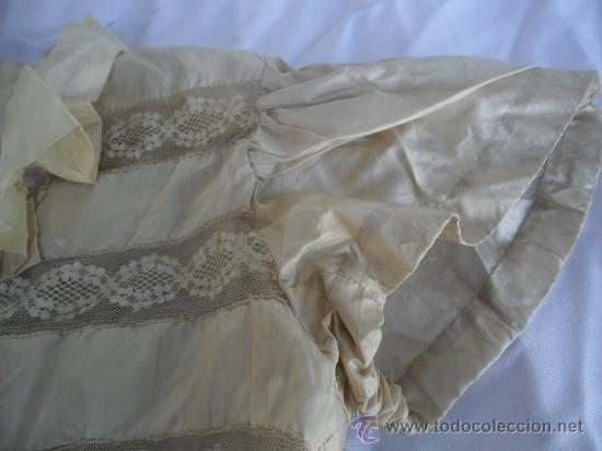 Antig&uuml;edades: CAMISA DE SEDA CON ENCAJE SIGLO XIX - Foto 5