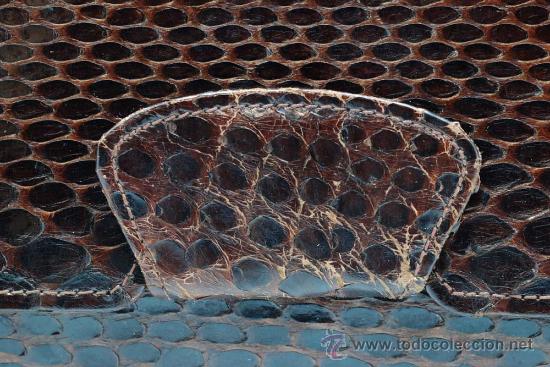 Antig&uuml;edades: Cartera en pit&oacute;n marr&oacute;n a&ntilde;os 50 - Foto 5
