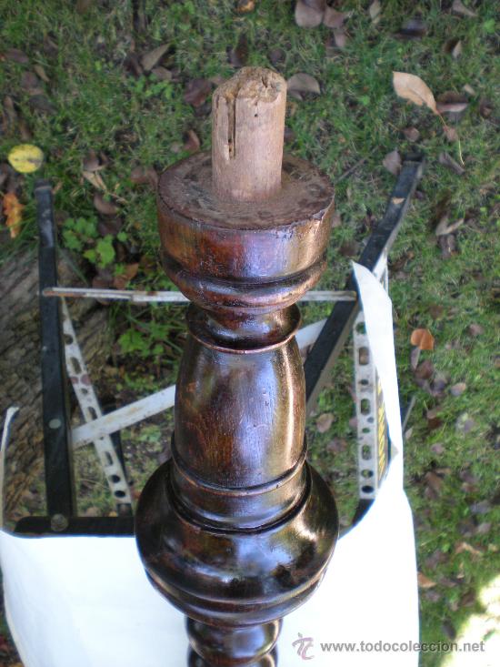 Antig&uuml;edades: COLUMNA TORNEADA DE MADERA - Foto 4
