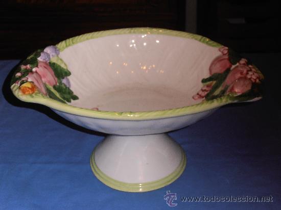 Antig&uuml;edades: FRUTERO Y JARRON DE CERAMICA DECORADA - Foto 5