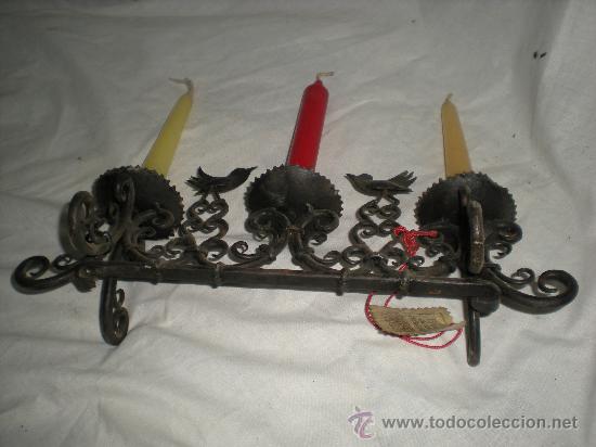 Antig&uuml;edades: CANDELABRO HIERRO FORJADO - Foto 1