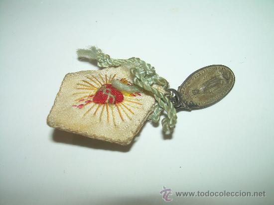 Antig&uuml;edades: ANTIGUO Y BONITO ESCAPULARIO......CON MEDALLA DE PLATA. - Foto 2