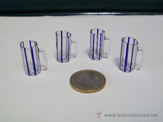 Antiquit&eacute;s: 4 Jarritas de cristal (En miniatura) 1930.