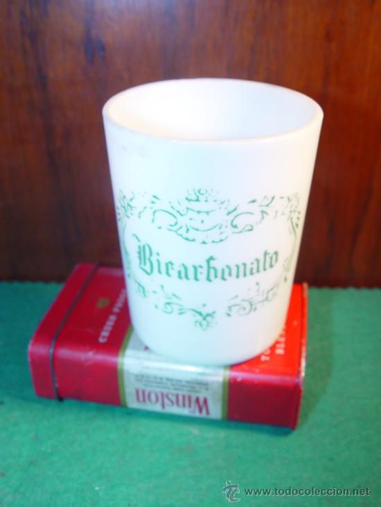 Antig&uuml;edades: BICARBONATO - VASO ANTIGUO DE OPALINA - - Foto 2
