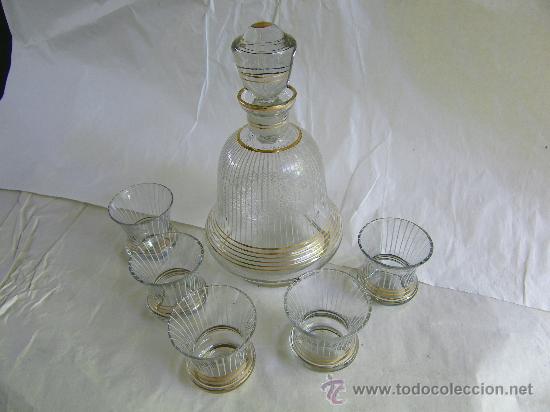 Antig&uuml;edades: LICORERA ANTIGUA CON VASOS - Foto 1