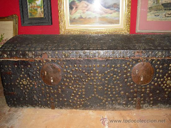 Antig&uuml;edades: baul de piel - Foto 2