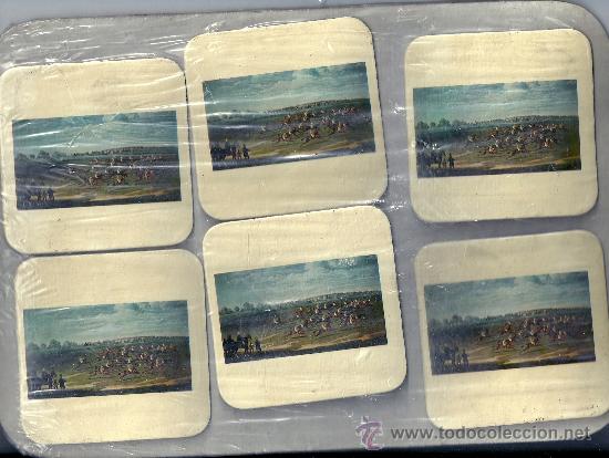 Antig&uuml;edades: JUEGO DE 6 POSAVASOS + BANDEJA - Foto 2