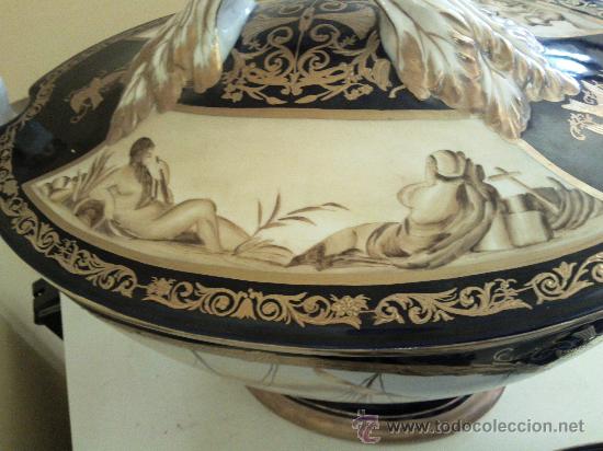 Antig&uuml;edades: Gran sopera con plato marca S&eacute;vres - Foto 18
