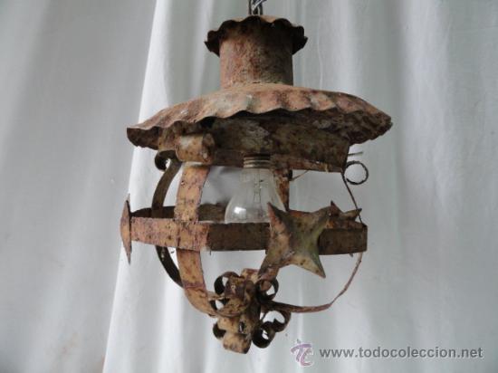 Antig&uuml;edades: BONITO FAROL DE CHAPA DE HIERRO. - Foto 1