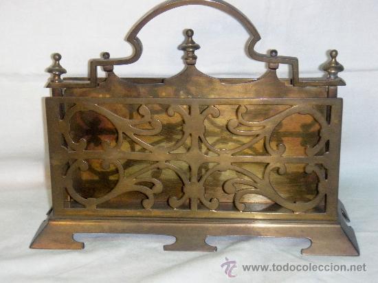 Antig&uuml;edades: TARJETERO ANTIGUO DE BRONCE - Foto 1