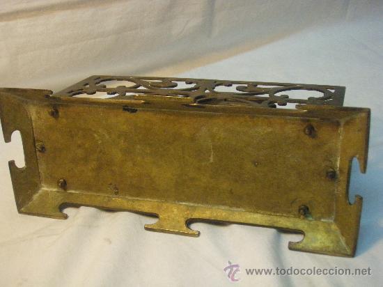 Antig&uuml;edades: TARJETERO ANTIGUO DE BRONCE - Foto 2