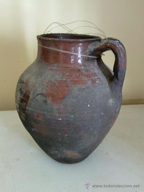 Antig&uuml;edades: Antiguo puchero de barro con dos asas - Foto 5