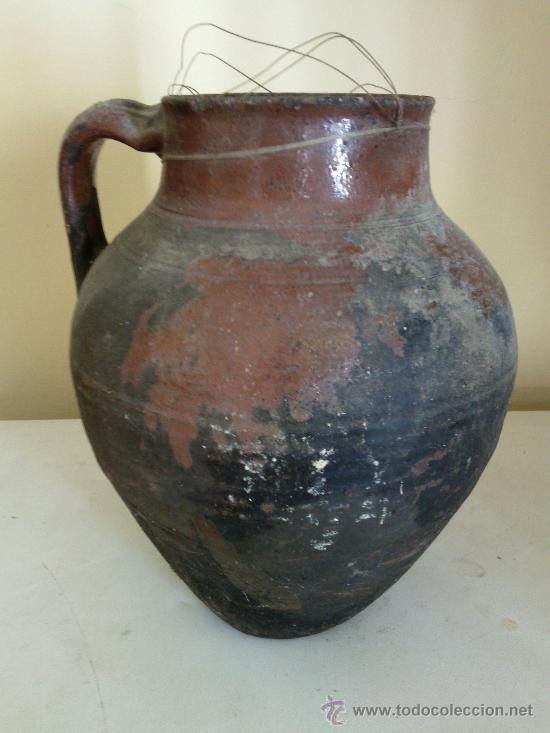 Antig&uuml;edades: Antiguo puchero de barro con dos asas - Foto 4
