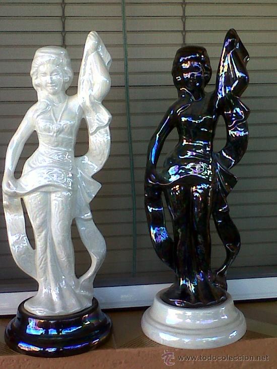 Antig&uuml;edades: PRECIOSAS FIGURAS CON EFECTO ANACARADO. - Foto 1