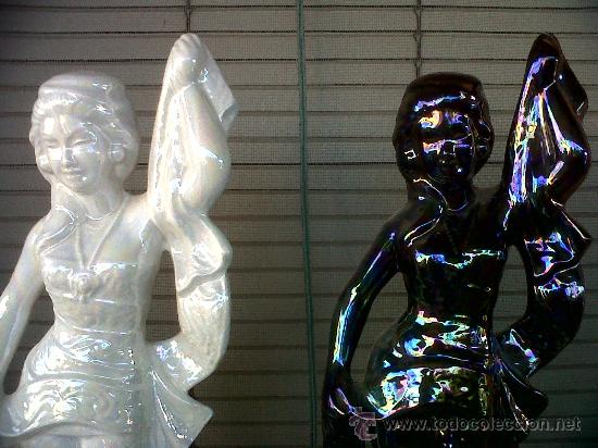 Antig&uuml;edades: PRECIOSAS FIGURAS CON EFECTO ANACARADO. - Foto 2