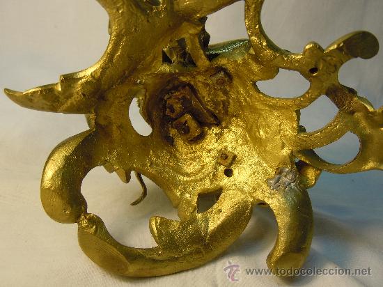 Antig&uuml;edades: PIE DE BRONCE DORADO DE FINALES DEL XIX - Foto 6
