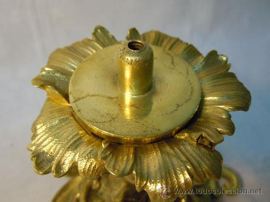 Antig&uuml;edades: PIE DE BRONCE DORADO DE FINALES DEL XIX - Foto 2