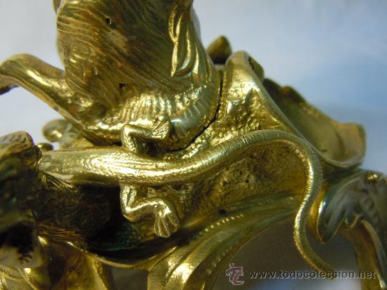 Antig&uuml;edades: PIE DE BRONCE DORADO DE FINALES DEL XIX - Foto 7