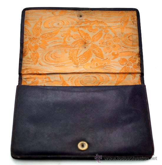 Antig&uuml;edades: CARTERA EN PIEL BORDADA - Pp. S.XX - Foto 6