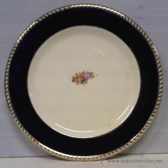 Antig&uuml;edades: Plato de Peyro azul perfecto - Foto 1