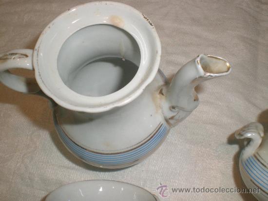 Antig&uuml;edades: juego de moca de porcelana - Foto 6
