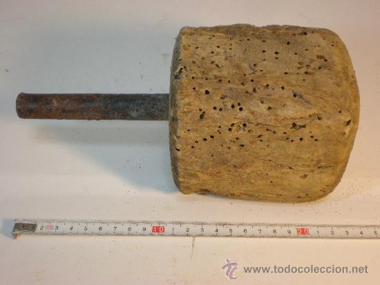Antig&uuml;edades: ANTIGUO *MAZO*  MADERA CON MANGO DE HIERRO - Foto 5
