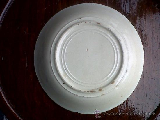 Antig&uuml;edades: PLATO PINTADO A MANO ANTIGUO - Foto 3