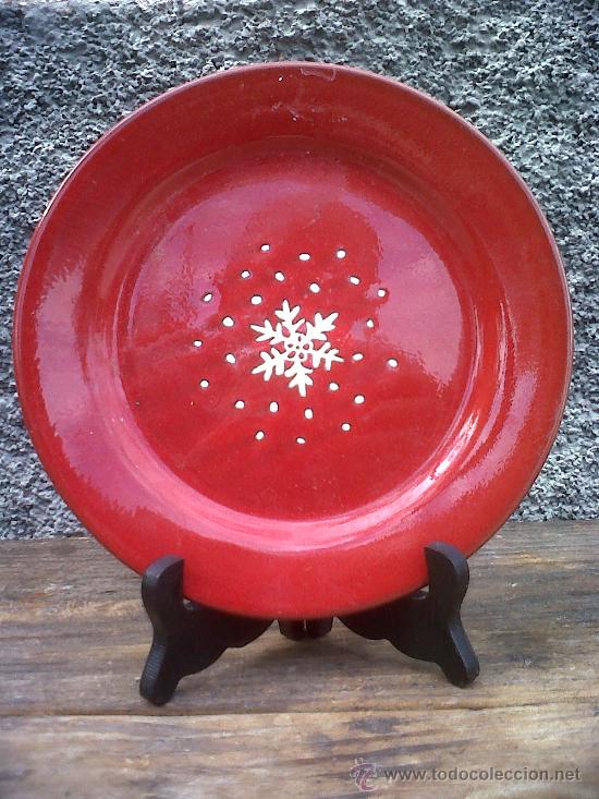 Antig&uuml;edades: PRECIOSO PLATO ROJO. - Foto 1