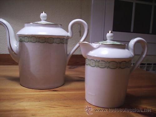 Antig&uuml;edades: cafetera y lechera porcelana francesa - Foto 1