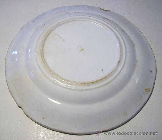 Antig&uuml;edades: Plato ceramica romantico - Foto 3