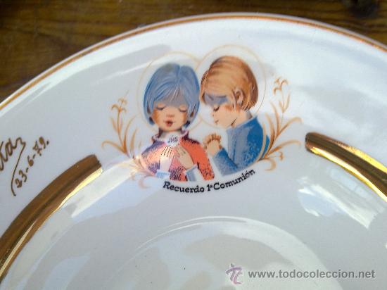 Antig&uuml;edades: PRECIOSOS 3 PLATOS DE COMUNION. - Foto 2