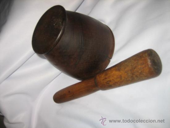 Antig&uuml;edades: ANTIGUO MORTERO DE MADERA - Foto 6