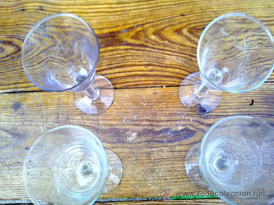 Antig&uuml;edades: ANTIGUAS Y PRECIOSAS 4 COPAS TALLADAS - Foto 2