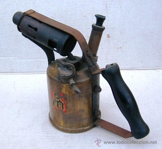 Antig&uuml;edades: soplete de laton antiguo de la marca Only - Foto 1