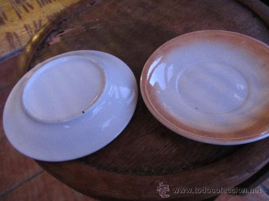 Antig&uuml;edades: DOS PLATOS TIPO OPALINA, 18 CMS, SIN SE&Ntilde;A - Foto 2