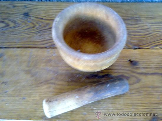 Antig&uuml;edades: ANTIGUO MORTERO EN MADERA. - Foto 2