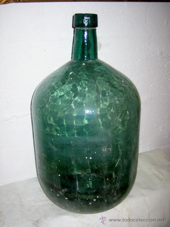 Antig&uuml;edades: BOTELLA DE CRISTAL SOPLADO PRINCIPIOS S XX